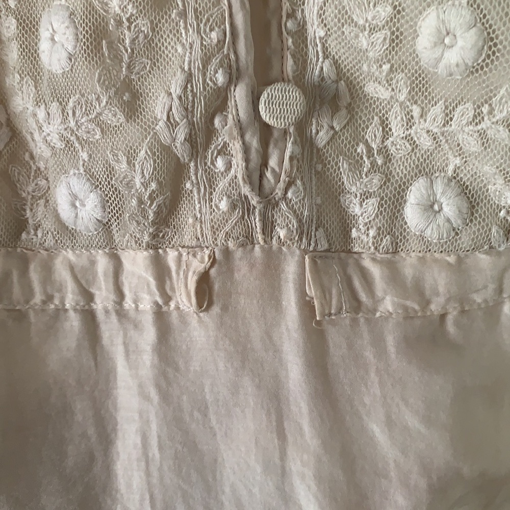JOIE Ivory White Lace Embroidered Dress, Flaws, XS - Picture 7 of 8